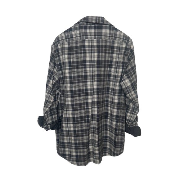 Polo Ralph Lauren Men's XL Relaxed Fit Gray/White Plaid Button-Up Shirt 100% Cot - Picture 2 of 6